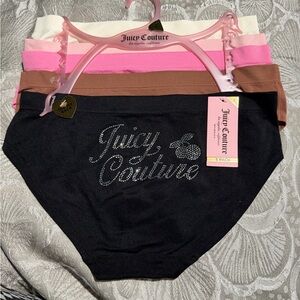 Juicy Couture Women's Panty Set - Black, Pink, Brown, Cream